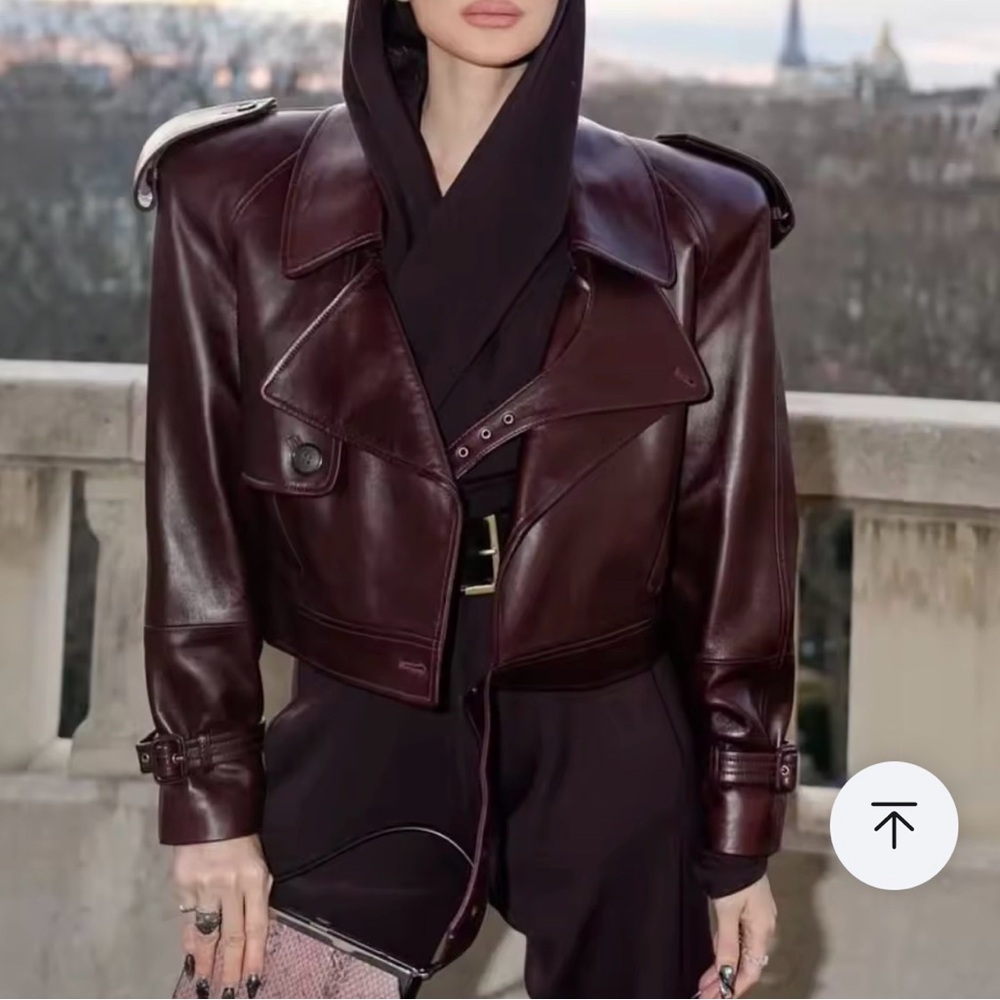 Oversized Leather Jacket - image 1